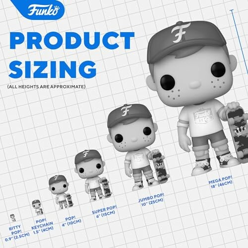 Funko Pop figuren in verschillende maten