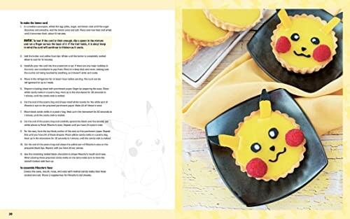 Pikachu-taartjes op zwarte borden