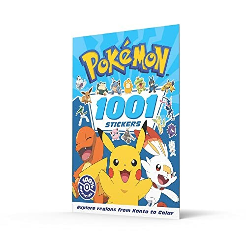 Voorkant van Pokémon stickerboek met Pikachu en andere karakters