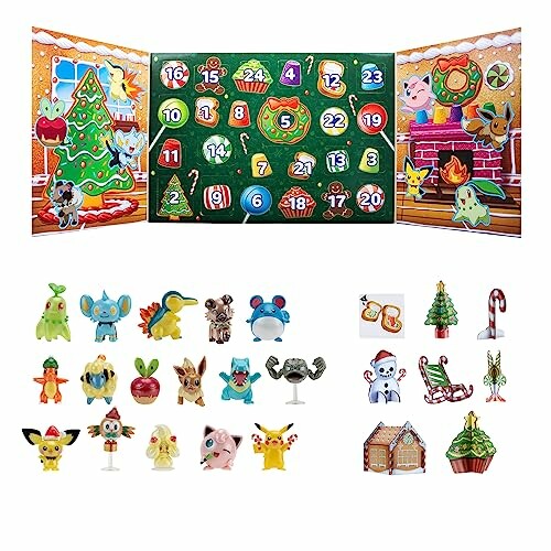 Pokémon adventskalender met speelgoedfiguren