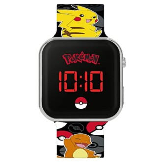 Digitale Pokémon-horloge met Pikachu en Charmander design.