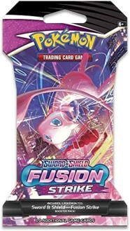 Pokémon Sword & Shield Fusion Strike boosterpack met kaartafbeelding