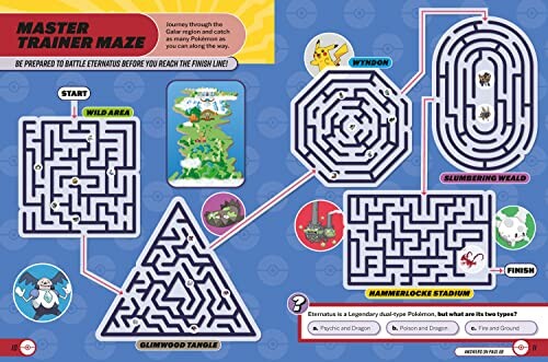 Een doolhofpuzzel met Pokémon-thema voor trainers.