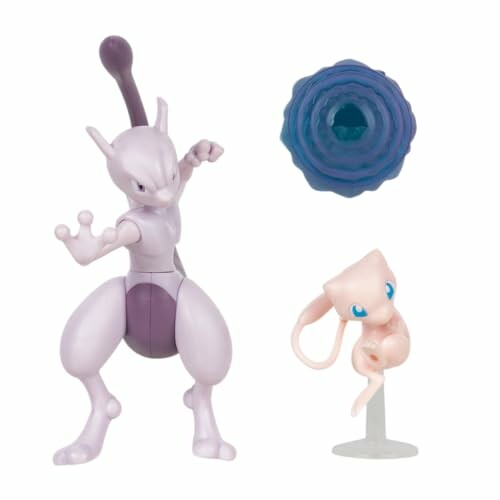 Pokémon figuren van Mew en Mewtwo met accessoire