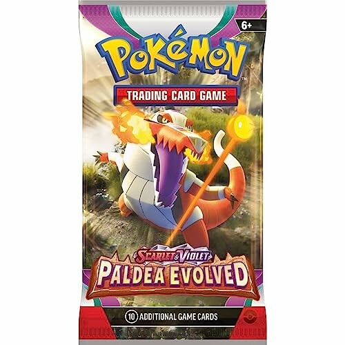 Pokémon ruilkaartspel verpakking met Scarlet en Violet Paldea Evolved